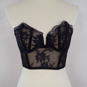 nwt Victoria's Secret VS very sexy lace bustier corset crop top strapless